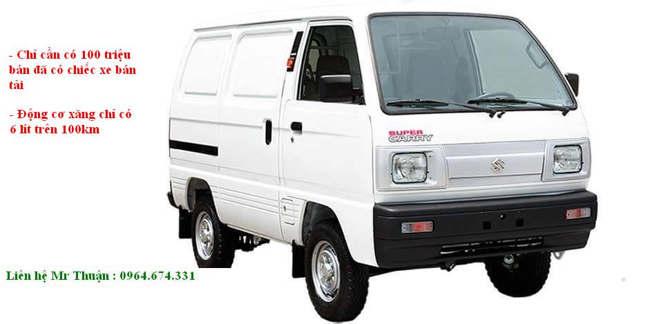 Suzuki Super Carry Van 2015 - Bán xe bán tải Van Suzuki Quảng Ninh 2 chỗ, 7 chỗ