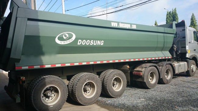 Xe tải Trên 10 tấn 2016 - Sơ mi rơ moóc tải (tự đổ) Doosung 24 khối gía tốt giao xe toàn quốc