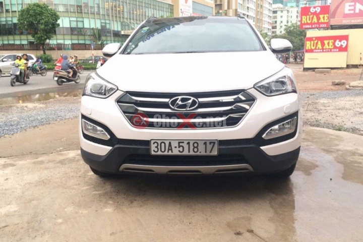 Hyundai Santa Fe 4X4   2015 - Bán Hyundai Santa Fe 4X4 đời 2015, màu trắng, còn mới