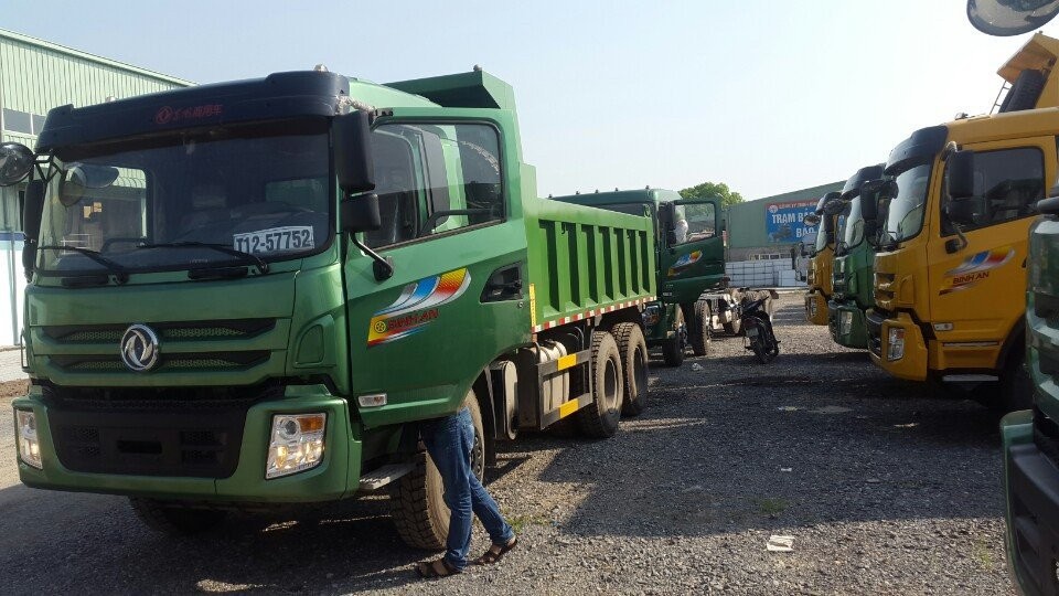 Xe tải 10000kg 2016 - Công ty TNHH ô tô Bình An bán xe Dongfeng ben 3 chân nhập khẩu, xe thùng 5 chân giá rẻ nhất Quảng Ninh