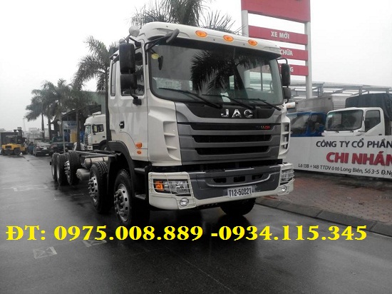JAC HFC 2016 - Bán xe JAC HFC 5 chân (21.7 tấn) 340HP năm 2016, màu bạc, nhập khẩu nguyên chiếc