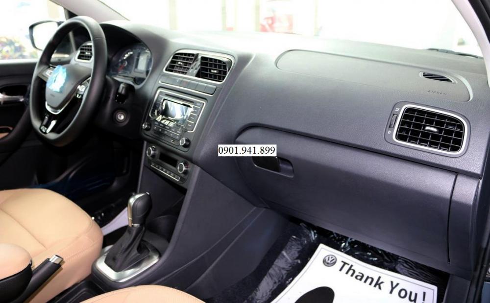 Volkswagen Polo  Sedan AT 2015 - Volkswagen Đà Nẵng bán xe Polo Sedan AT màu đen, xe nhập, hỗ trợ trả góp, giao xe ngay