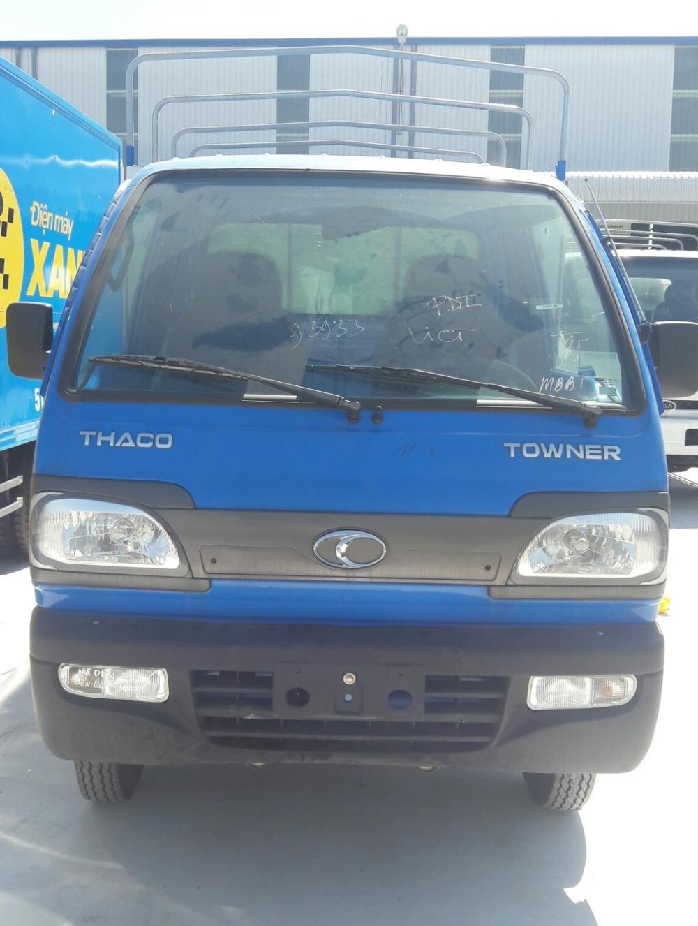 Thaco TOWNER 750A 2017 - Bán xe tải 650kg máy xăng, Towner 750A, thùng mui bạt, hỗ trợ vay vốn mua xe