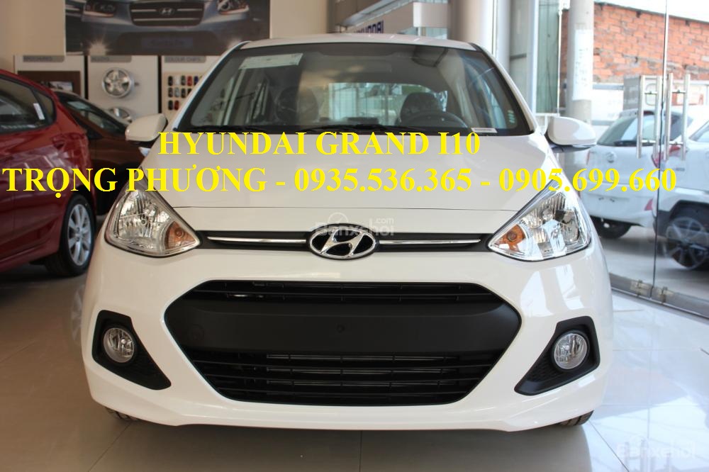 Hyundai Grand i10 2017 - Xe ô tô Hyundai Grand i10 chiếc Đà Nẵng, LH: Trọng Phương - 0935.536.365, hỗ trợ vay 90% xe