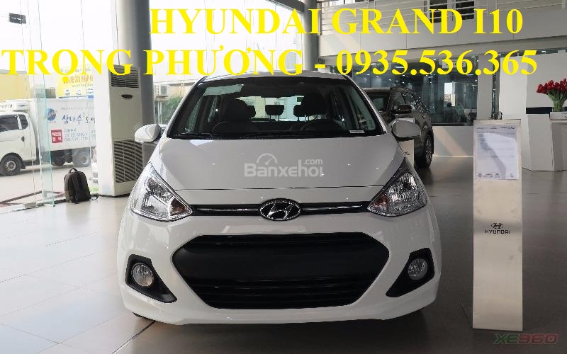 Hyundai Grand i10 2017 - Xe ô tô Hyundai Grand i10 chiếc Đà Nẵng, LH: Trọng Phương - 0935.536.365, hỗ trợ vay 90% xe