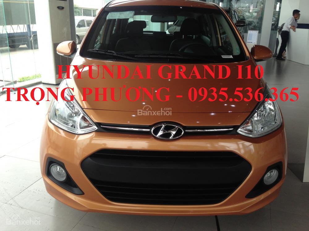 Hyundai Grand i10 2017 - Bán ô tô Hyundai Grand i10 đời 2017, màu vàng, 370tr