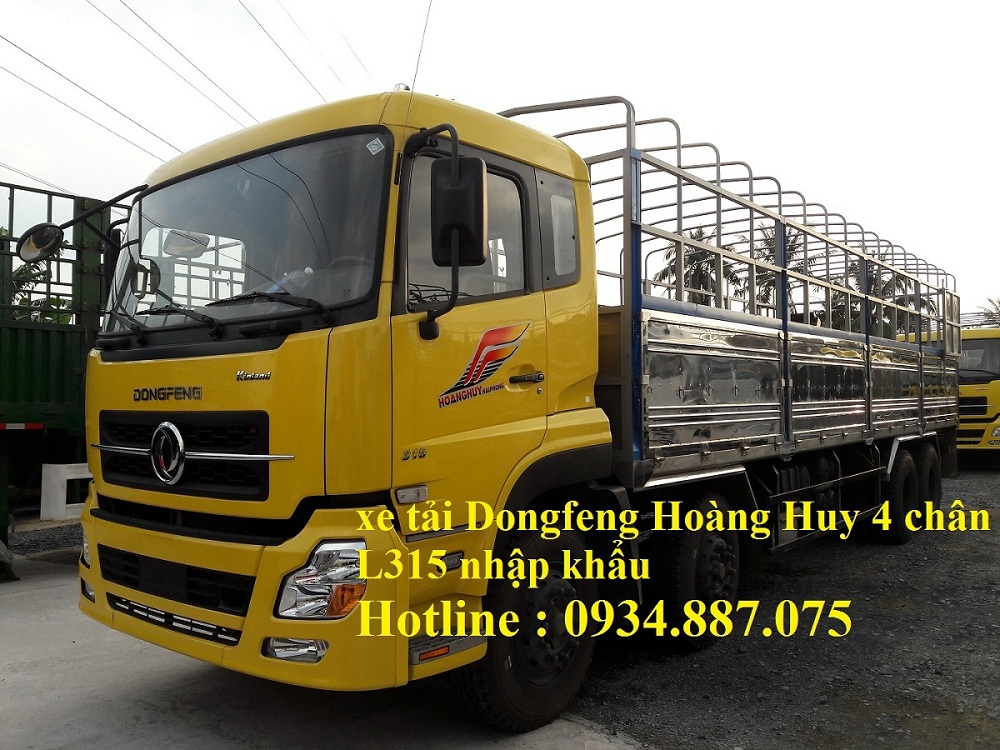 JRD 2017 - Bán xe tải Dongfeng Hoàng Huy 4 chân 17.9 tấn (17t9) thùng dài 9.5 mét