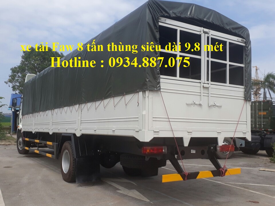 Howo La Dalat 2019 - Bán xe tải Faw 8 tấn (8t) thùng siêu dài 9.8 mét, chuyên chở hàng nhẹ cồng kềnh