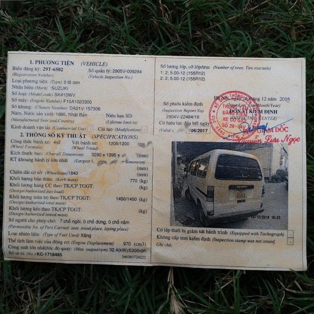 Suzuki Super Carry Van 1995 - Bán ô tô Suzuki Super Carry Van đời 1995, màu trắng, nhập khẩu nguyên chiếc