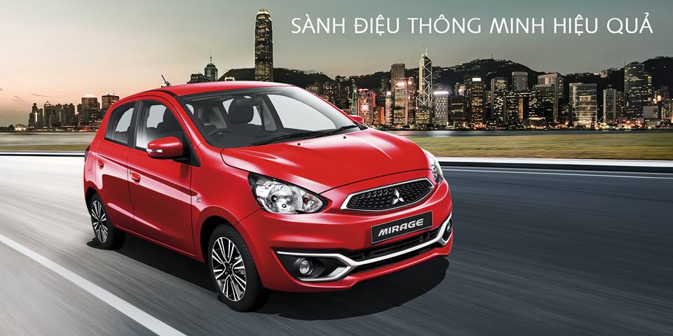 Mitsubishi Mirage CVT 2017 - Bán Mitsubishi Mirage CVT năm 2017, màu đỏ, nhập khẩu tại Hà Tĩnh