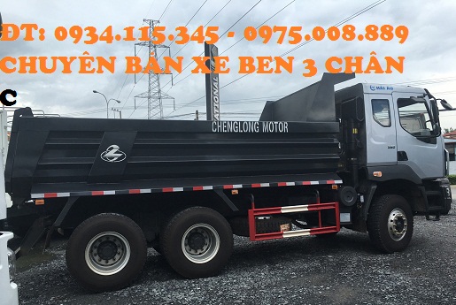 Xe tải 10000kg 2016 - Cần bán xe tải Ben Chenglong 3 chân đời 2016, màu bạc, động cơ 310HP