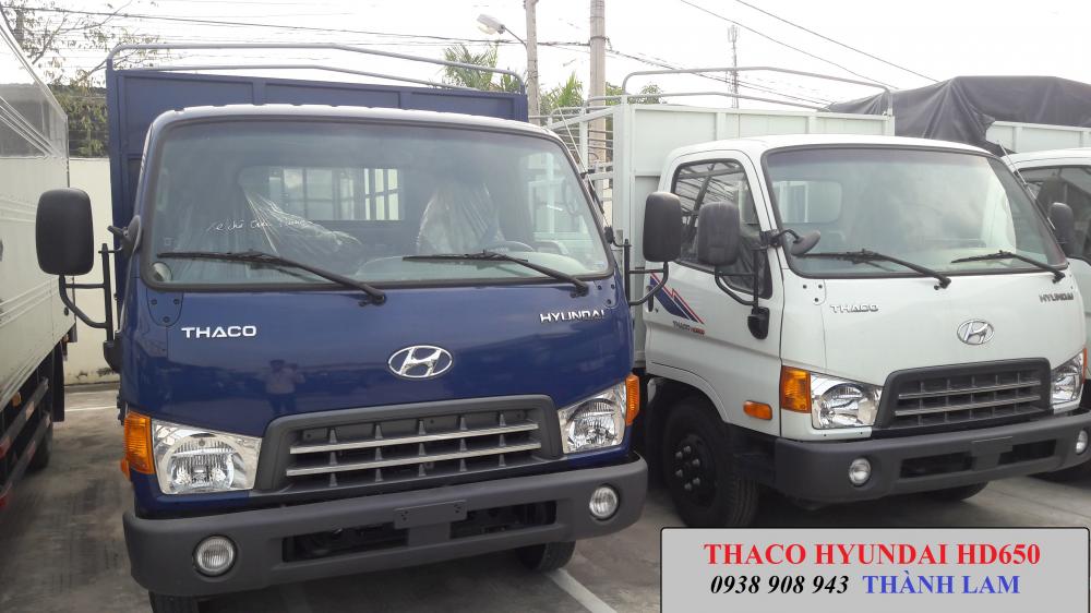 Thaco HYUNDAI 650 2017 - Xe tải Hyundai HD72 lên tải, xe tải Hyundai nhập khẩu 3 cục, xe Hyundai 3 cục tải trọng 6.5 tấn/6.5T/ xe tải Hyundai 8T