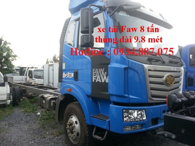 Howo La Dalat 2017 - Bán xe tải Faw 8 tấn (8T) thùng siêu dài 9.8 mét chở hàng cồng kềnh