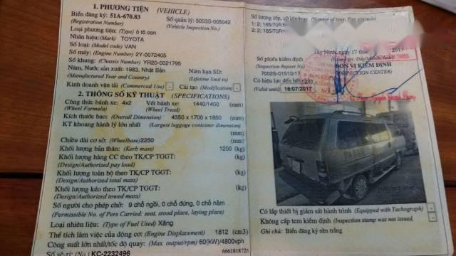 Toyota Van 1983 - Gia đình bán xe Toyota Van năm 1983, màu nâu