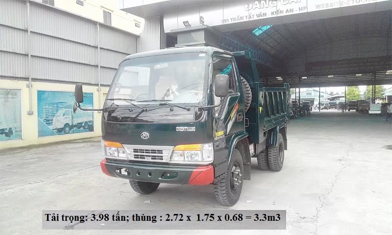 Xe tải 1250kg 2017 - Bán xe Ben Chiến Thắng, Thái Bình bán 3.5 tấn, LH 0888.141.655