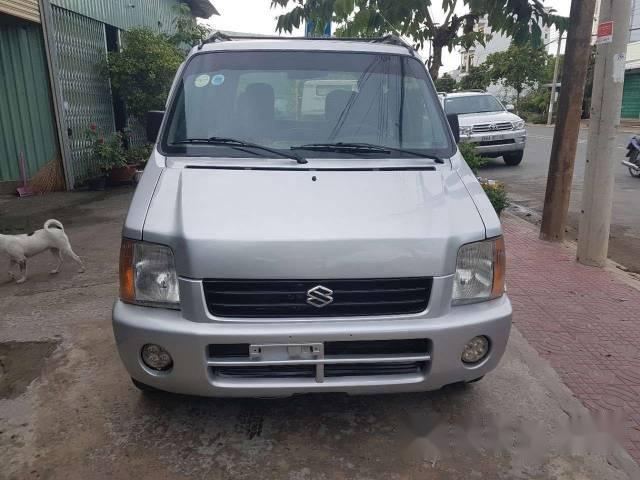 Suzuki Wagon R   2003 - Bán xe Suzuki Wagon R đời 2003, màu bạc xe gia đình