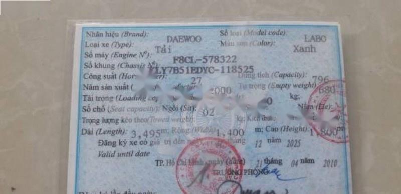 Daewoo Labo 2000 - Chính chủ bán Daewoo Labo đời 2000, màu xanh lam