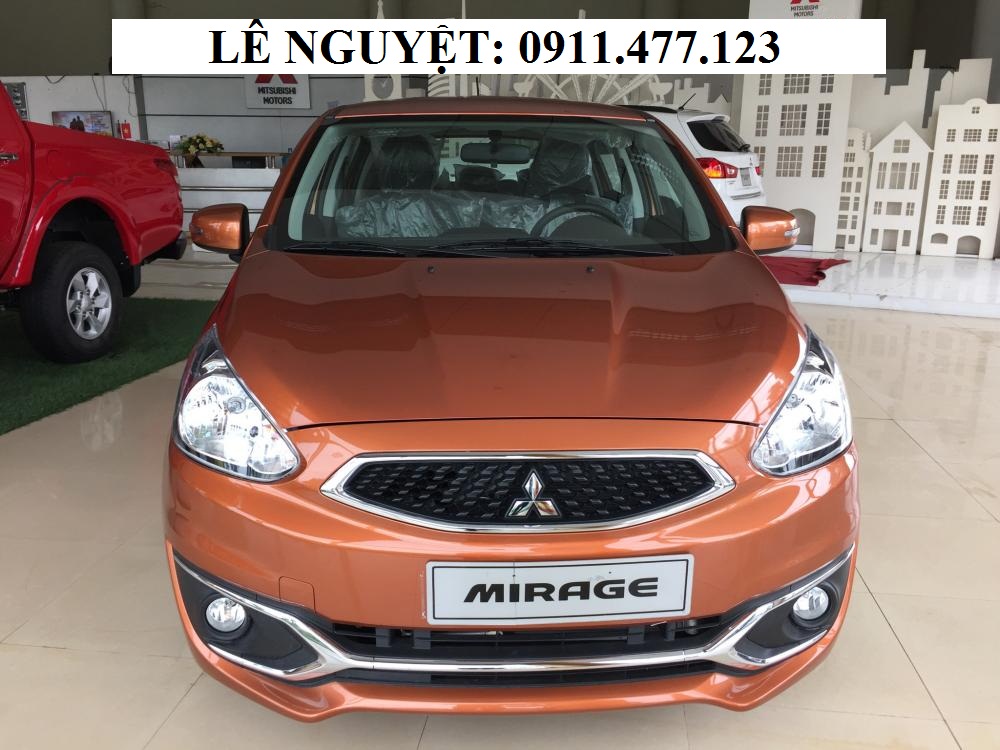 Mitsubishi Mirage MT 2017 - Bán Mitsubishi Mirage màu cam, xe nhập khẩu, siêu lợi xăng, hỗ trợ trả góp, LH 0911477123