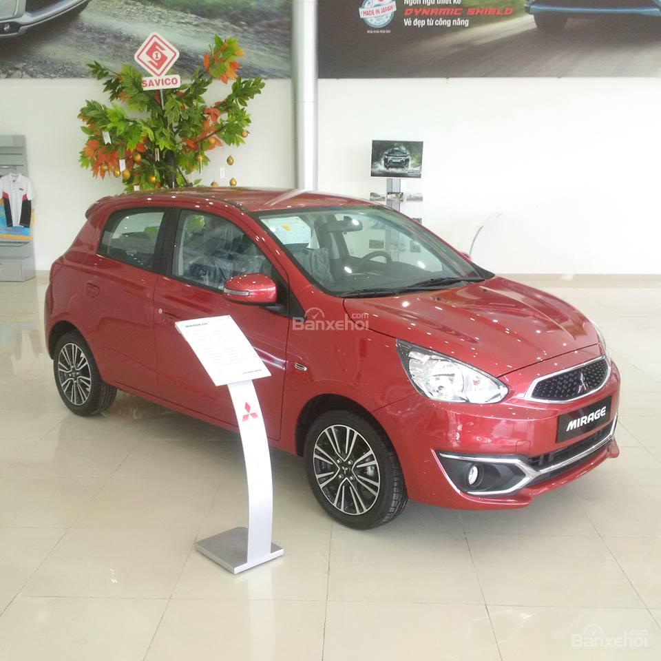 Mitsubishi Mirage 2017 - Bán Mitsubishi Mirage màu đỏ tại Quảng Bình- LH 0935445730