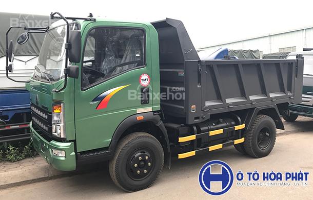 Xe tải 1000kg 2017 - Bán xe Ben Sinotruck 6T5 nhập khẩu 100%, hỗ trợ trả góp 80%