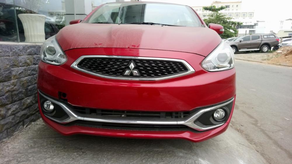 Mitsubishi Mirage CVT 2018 - Cần bán Mitsubishi Mirage CVT năm 2018, màu đỏ, có xe giao ngay, trả góp - LH 0906.884.030