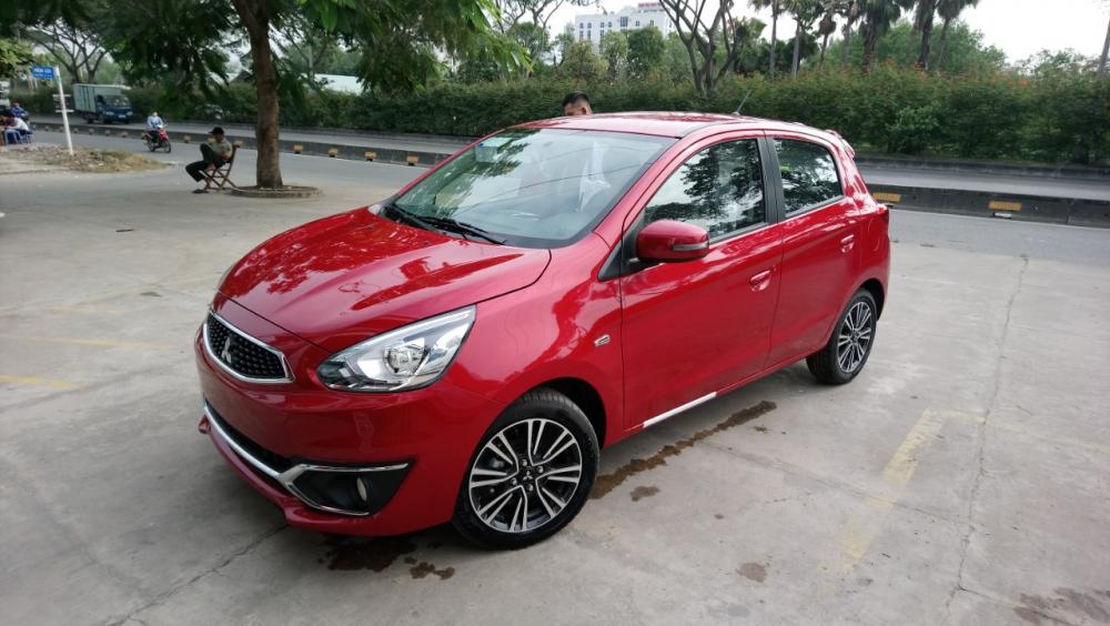 Mitsubishi Mirage CVT 2018 - Cần bán Mitsubishi Mirage CVT năm 2018, màu đỏ, có xe giao ngay, trả góp - LH 0906.884.030