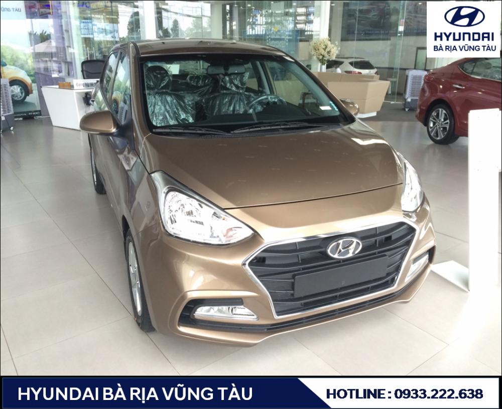 Hyundai Premio 1.2 AT  2018 - Hyundai Bà Rịa Vũng Tàu bán Grand i10 1.2 AT 2018, màu vàng cát. LH: 0933222638