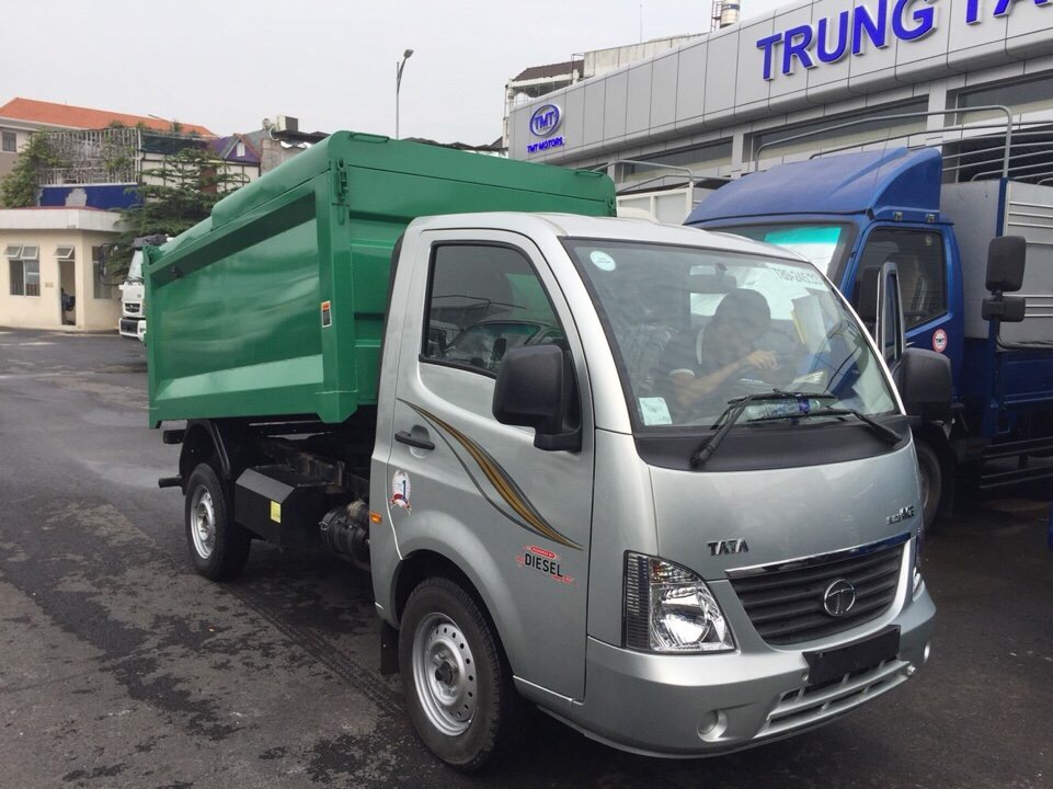 Xe tải 500kg - dưới 1 tấn 2018 - Nơi bán xe chở rác Tata 900kg (3.4 khối), giá tốt nhất, hỗ trợ trả góp lãi suất thấp