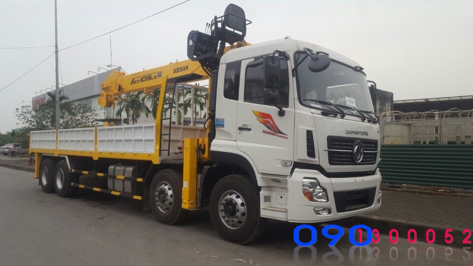 Xe chuyên dùng Xe cẩu 2018 - Bán xe tải Dongfeng 4 Chân – 17T5 – Cẩu Soosan SCS1015LS – 10 Tấn