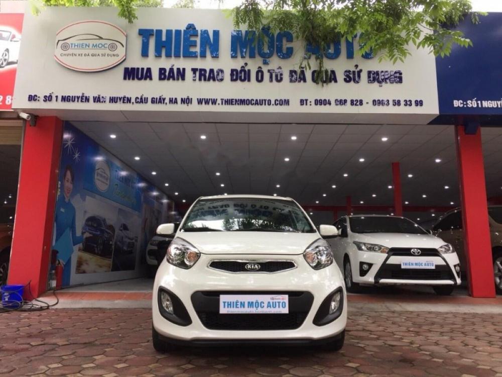 Kia Picanto S 1.25 AT 2014 - Bán xe Kia Picanto S 1.25 AT đời 2014, màu trắng