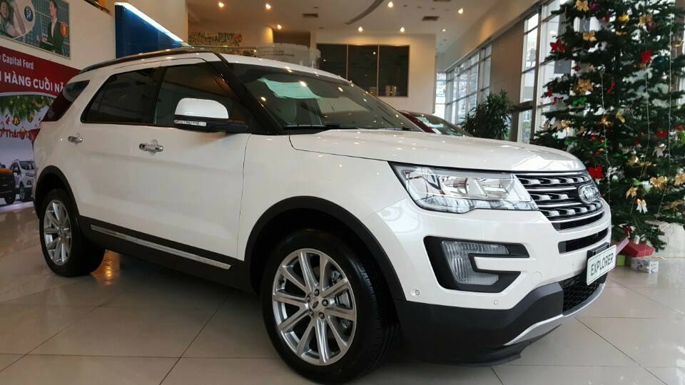 Ford Explorer Limited 2.3L Ecoboost 2017 - Bán xe Ford Explorer Limited 2.3L Ecoboost mới 100%, màu trắng, xe nhập. LH 0978212288