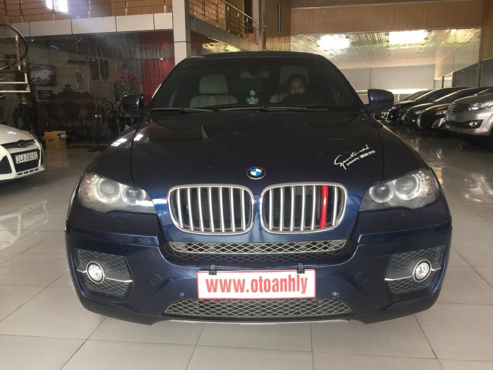 BMW X6 3.0AT 2008 - Cần bán xe BMW X6 3.0AT sản xuất năm 2008, màu xanh lam, nhập khẩu nguyên chiếc số tự động