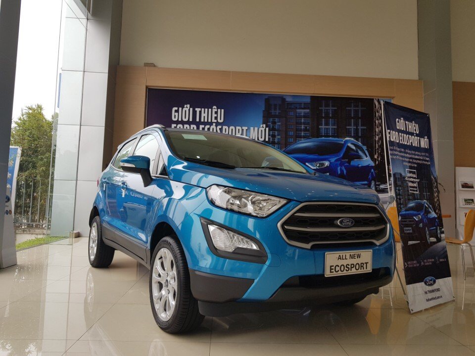 Ford EcoSport Titanium AT 2018 - Bán Ford EcoSport Titanium 2018, màu xanh lam, giá tốt, giao xe tại Thái Bình