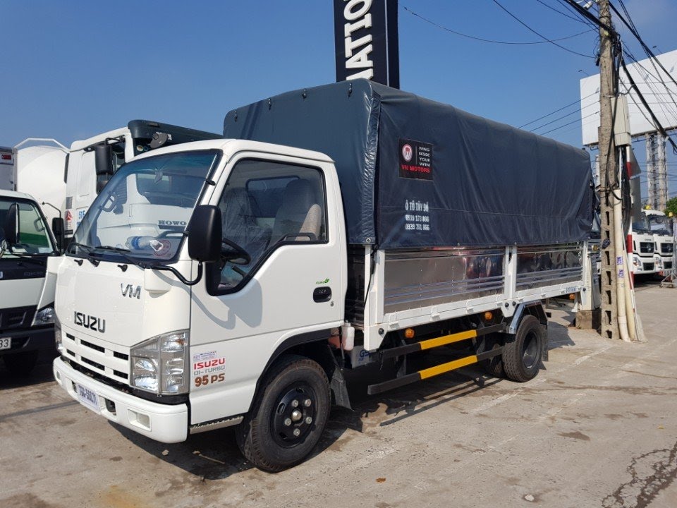 Isuzu 2018 - Xe tải Isuzu Vĩnh Phát/ Isuzu VM 3.49 tấn, Thùng mui bạt dài 4.3 mét, giá tốt, hỗ trợ trả góp cao 80%