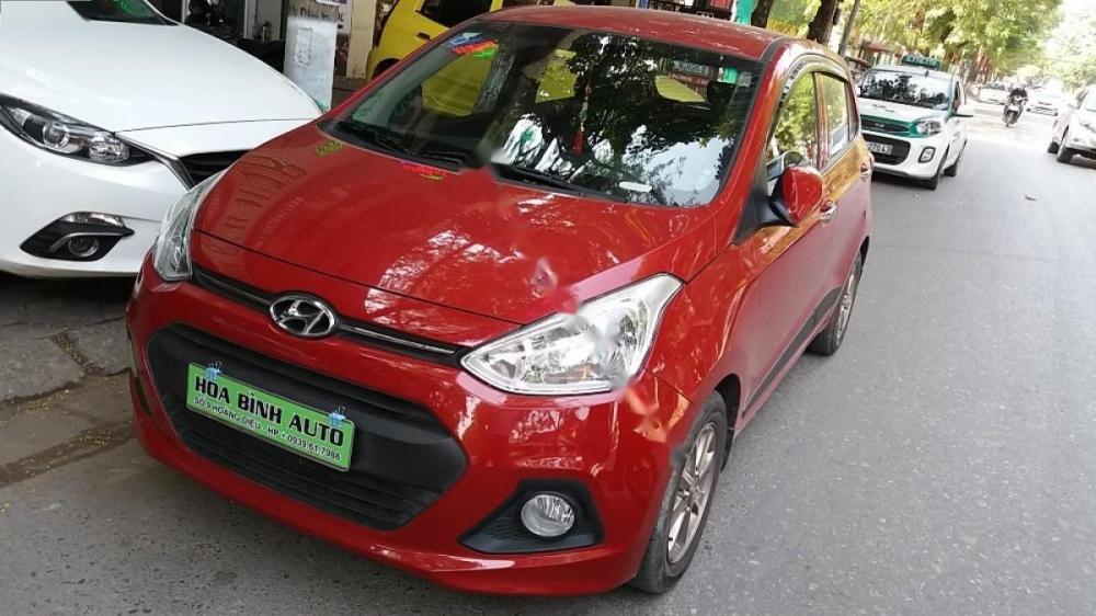 Hyundai Grand i10  1.0 AT 2015 - Chính chủ bán Hyundai Grand i10 1.0 AT đời 2015, màu đỏ, nhập khẩu