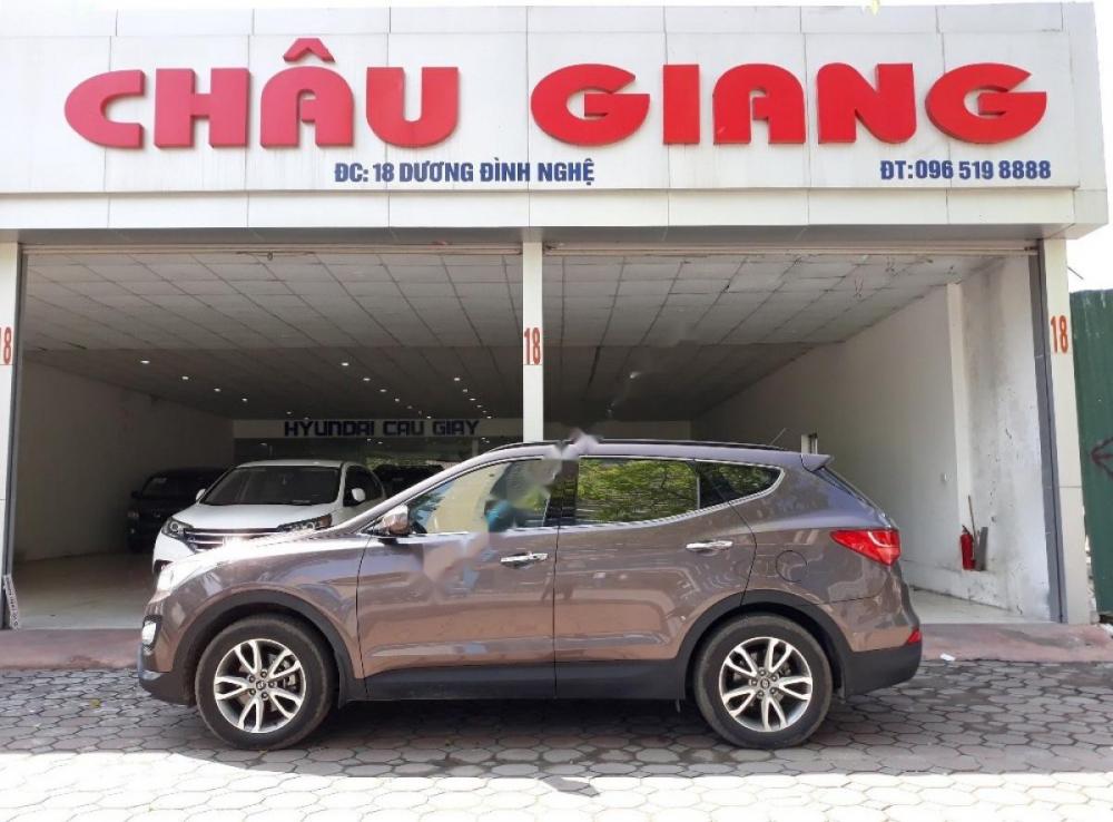 Hyundai Santa Fe 2.4L 2013 - Bán lại xe Hyundai Santa Fe 2.4L 2013, màu nâu, nhập khẩu Hàn Quốc