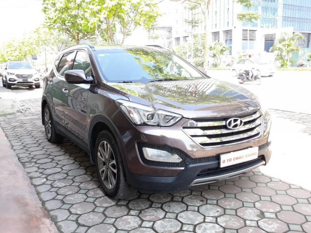 Hyundai Santa Fe 2.4L 2013 - Bán lại xe Hyundai Santa Fe 2.4L 2013, màu nâu, nhập khẩu Hàn Quốc