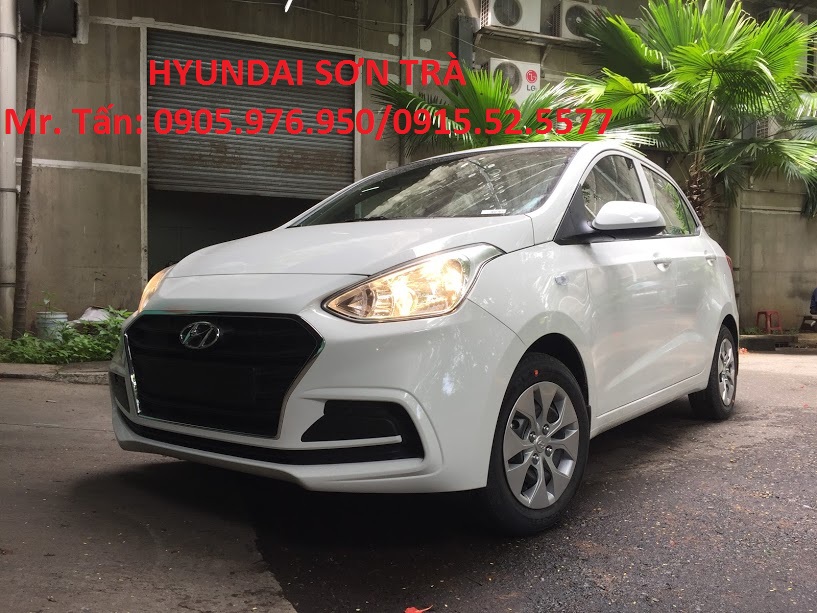 Hyundai Grand i10 2018 - Hyundai Sơn Trà bán Hyundai Grand i10 đời 2018, màu trắng, chuyên chạy Grap giá rẻ, giá tốt