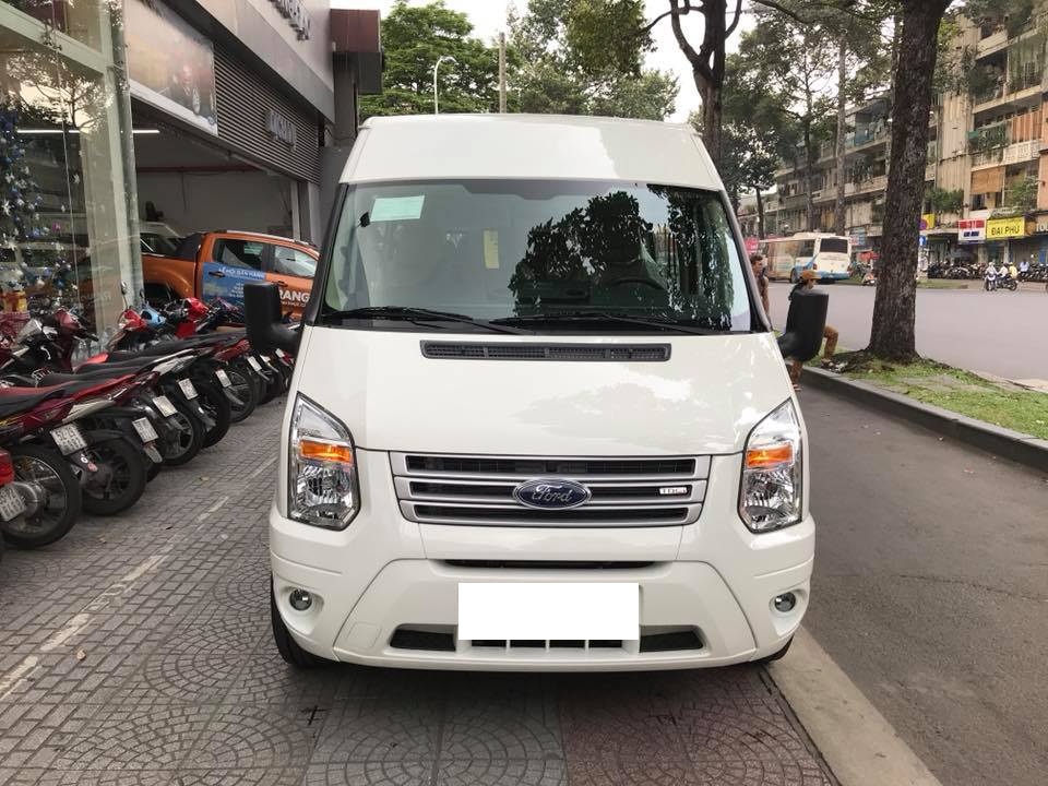 Ford Transit 2.5 2016 - Bán xe Ford Transit 2.4 16 chỗ Luxury sản xuất 2016, màu trắng. Biển tỉnh, đăng ký tháng 10/2016