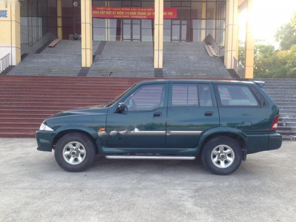 Ssangyong Musso Sx 2002 - Bán xe Ssangyong Musso Sx sản xuất 2002, màu xanh