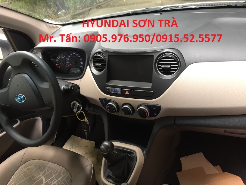 Hyundai Grand i10 2018 - Hyundai Sơn Trà bán Hyundai Grand i10 đời 2018, màu trắng, chuyên chạy Grap giá rẻ, giá tốt