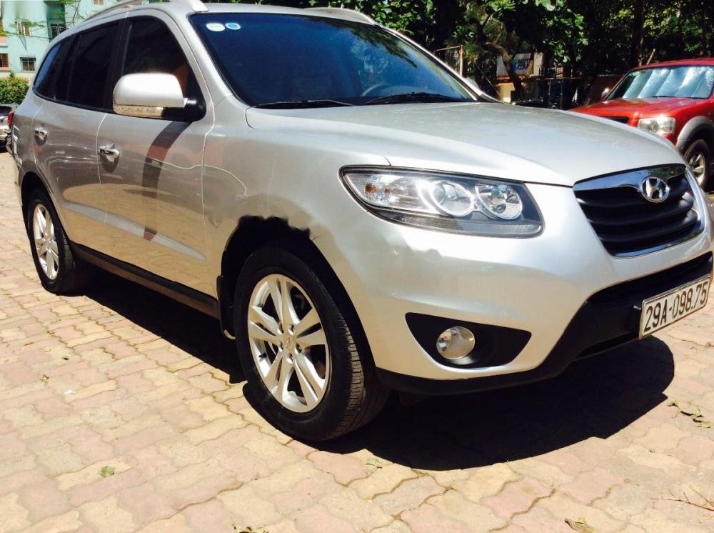 Hyundai Santa Fe SLX 2010 - Bán xe Hyundai Santa Fe SLX 2010, màu bạc, nhập khẩu