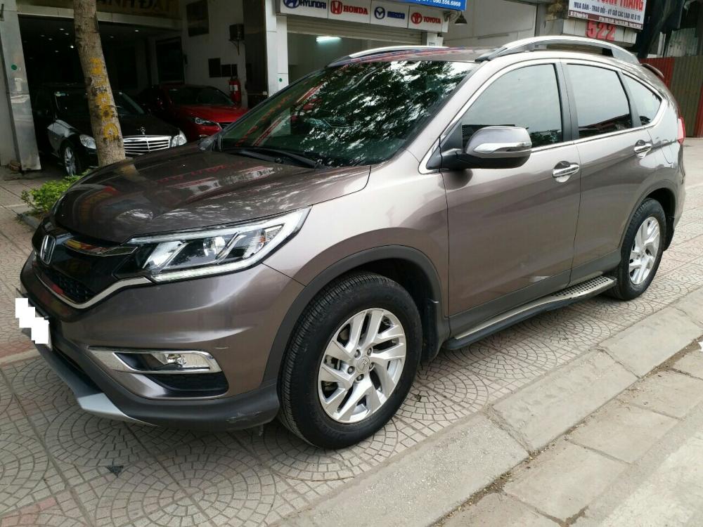 Honda CR V 2.0 2016 - Bán Honda CR-V 2.0 AT sản xuất 12/2016 màu nâu, nội thất kem, số tự động, biển Hà Nội