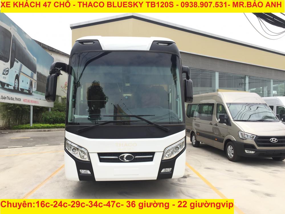 Thaco TB120S  2018 - Bán xe 47 chỗ Thaco TB120S động cơ Weichai mới Euro4, đời 2018