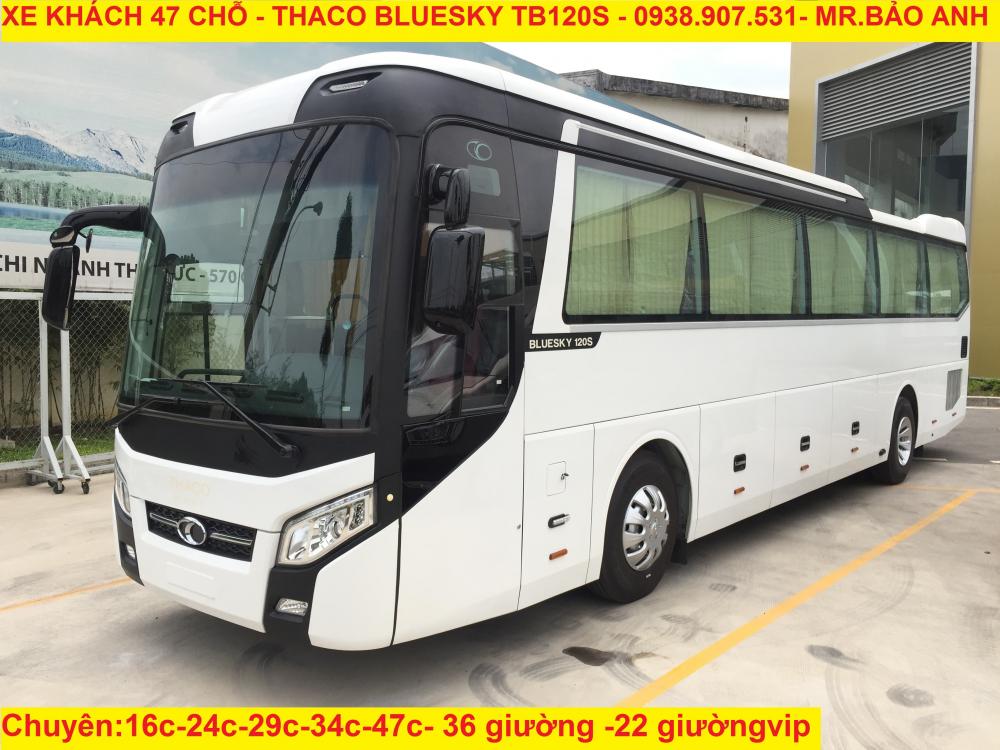 Thaco TB120S  2018 - Bán xe 47 chỗ Thaco TB120S động cơ Weichai mới Euro4, đời 2018