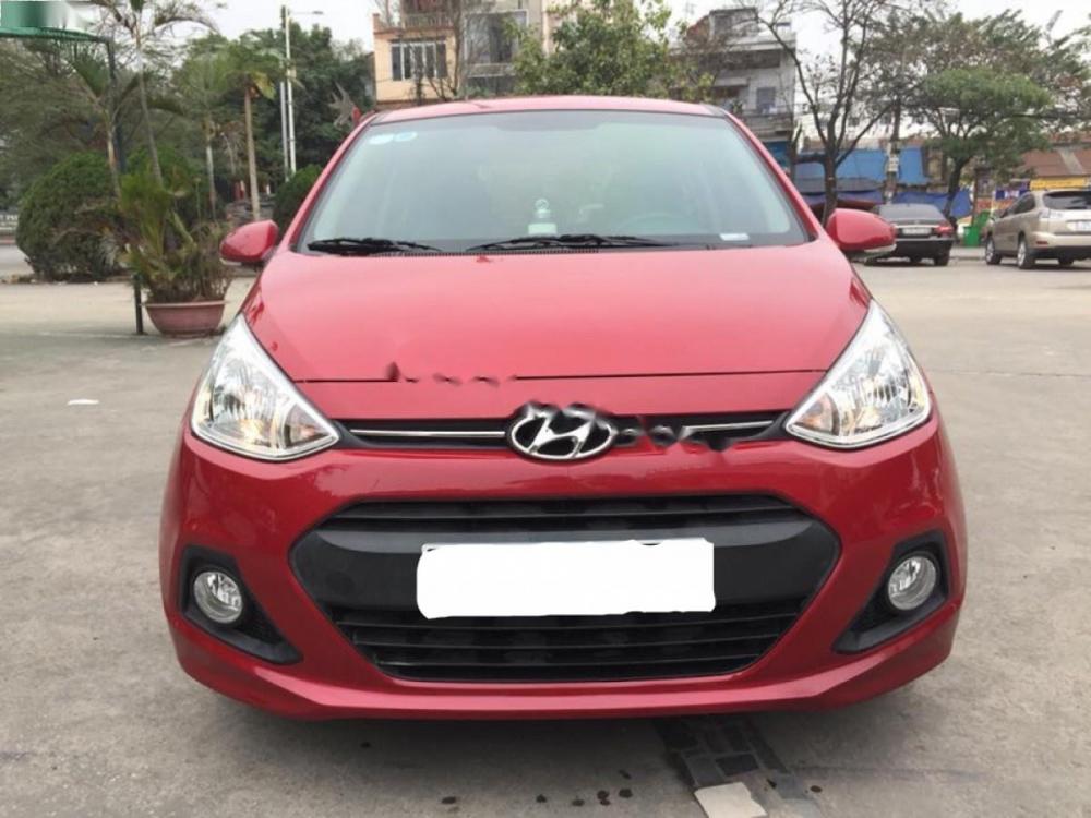 Hyundai Grand i10 1.2 AT   2015 - Cần bán Hyundai Grand i10 1.2 AT năm 2015, màu đỏ, nhập khẩu, giá chỉ 388 triệu