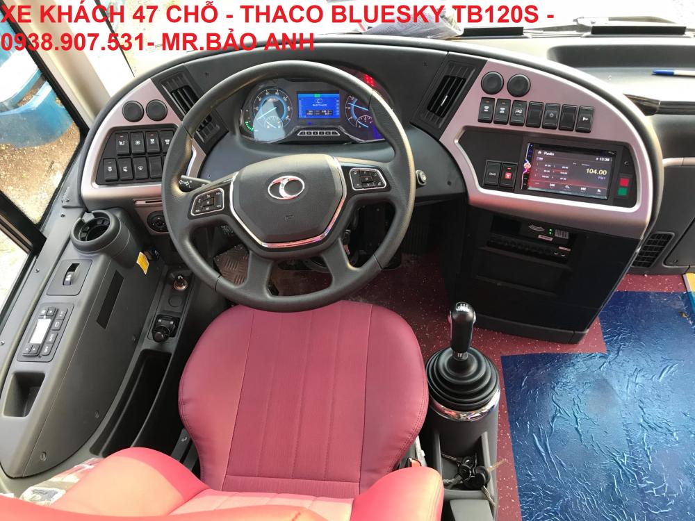 Thaco TB120S 2018 - Giá mua bán 47 chỗ Thaco TB120S, động cơ Weichai mới 2018