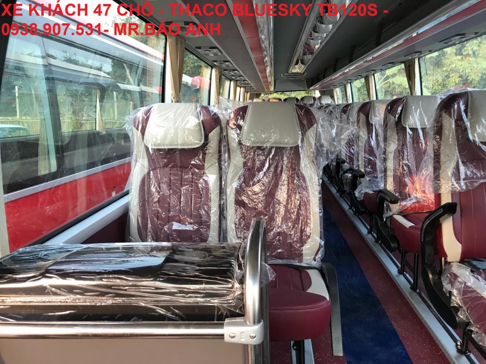 Thaco TB120S  2018 - Cần bán xe 47 chỗ Thaco TB120S dài 12m, hỗ trợ trả góp qua ngân hàng