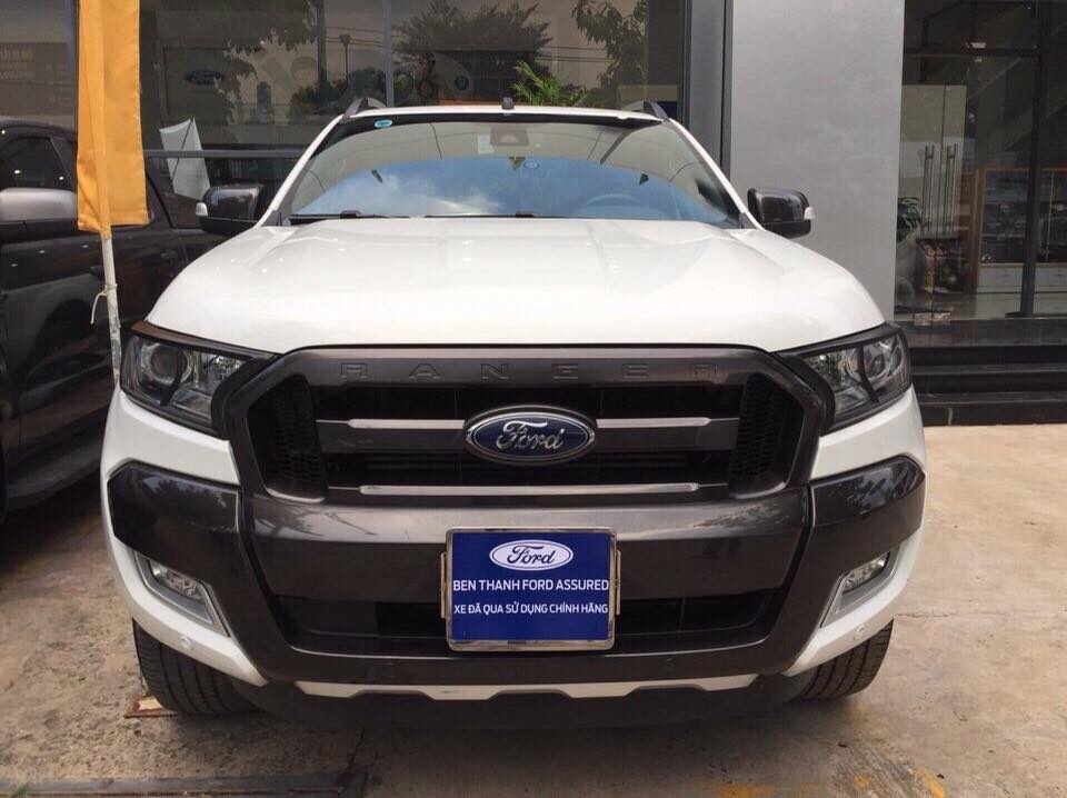 Ford Ranger 2015 - Bán Ford Ranger Wildtrak 3.2L trắng đời 2015 giá thương lượng. Hỗ trợ vay ưu đãi hotline: 090.12678.55