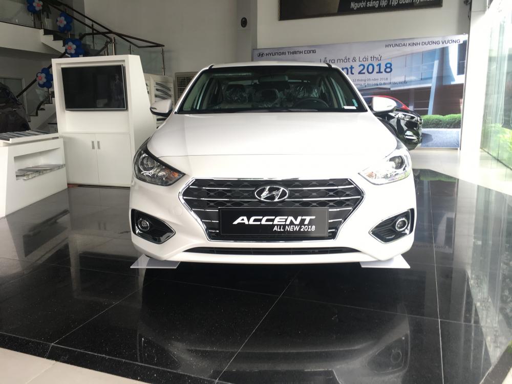 Hyundai Accent 1.4AT full 2018 - Bán ô tô Hyundai 1.4AT full năm 2018, màu trắng, giá 539tr